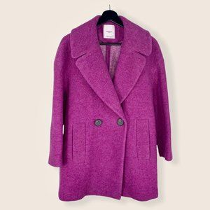 Women's Purple Double-Breasted Coat